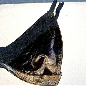 Target velvet lace bralette
